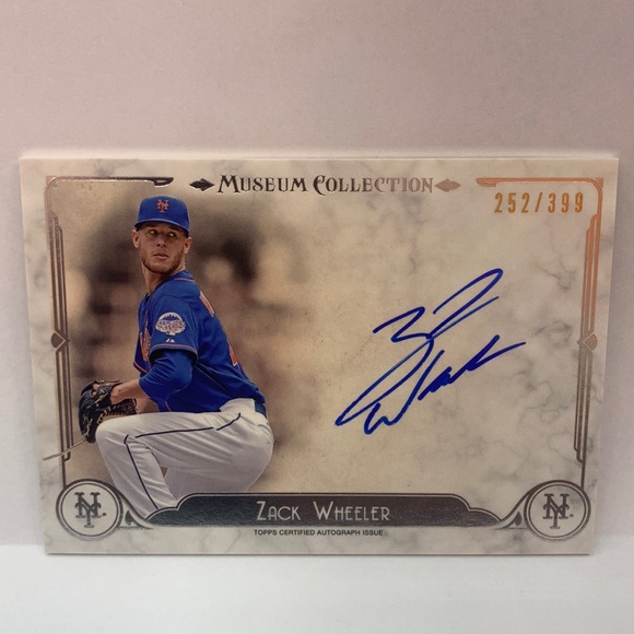 2014 Topps Museum Collection Zack Wheeler Mets Auto 252/399 #AA-ZW (MISC8) - Picture 1 of 3